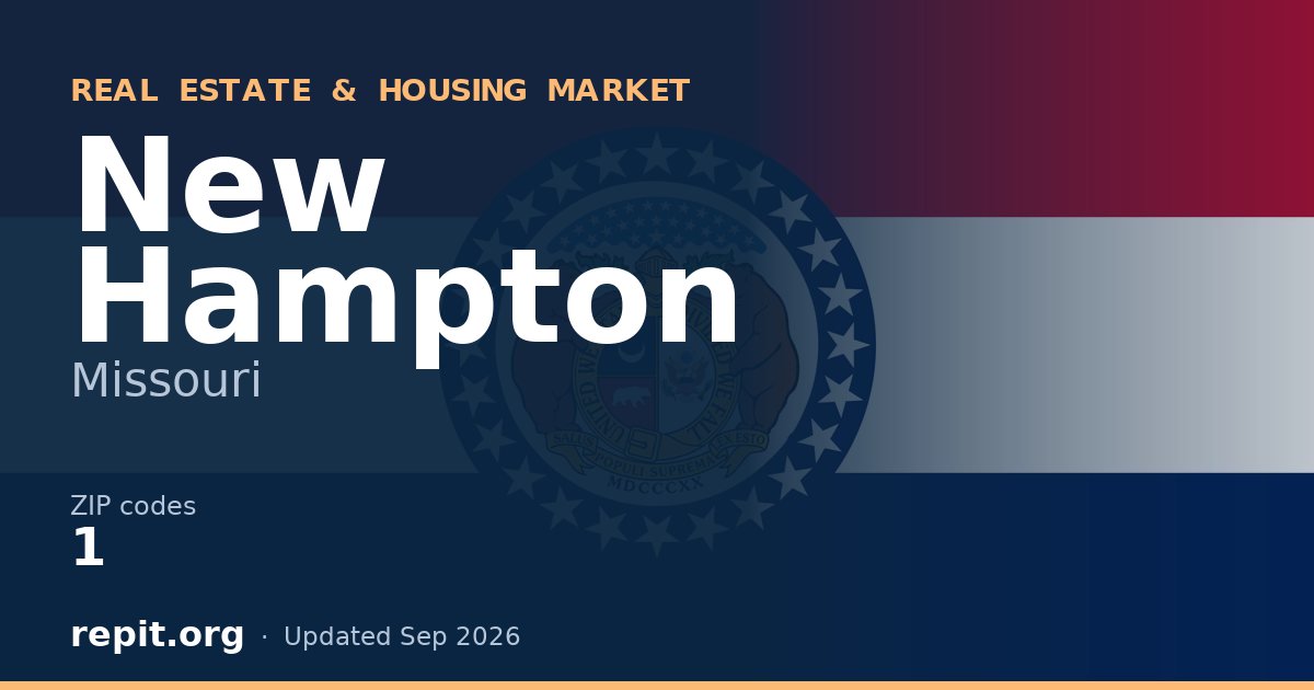 New Hampton, MO real estate and housing market — 1 ZIP code