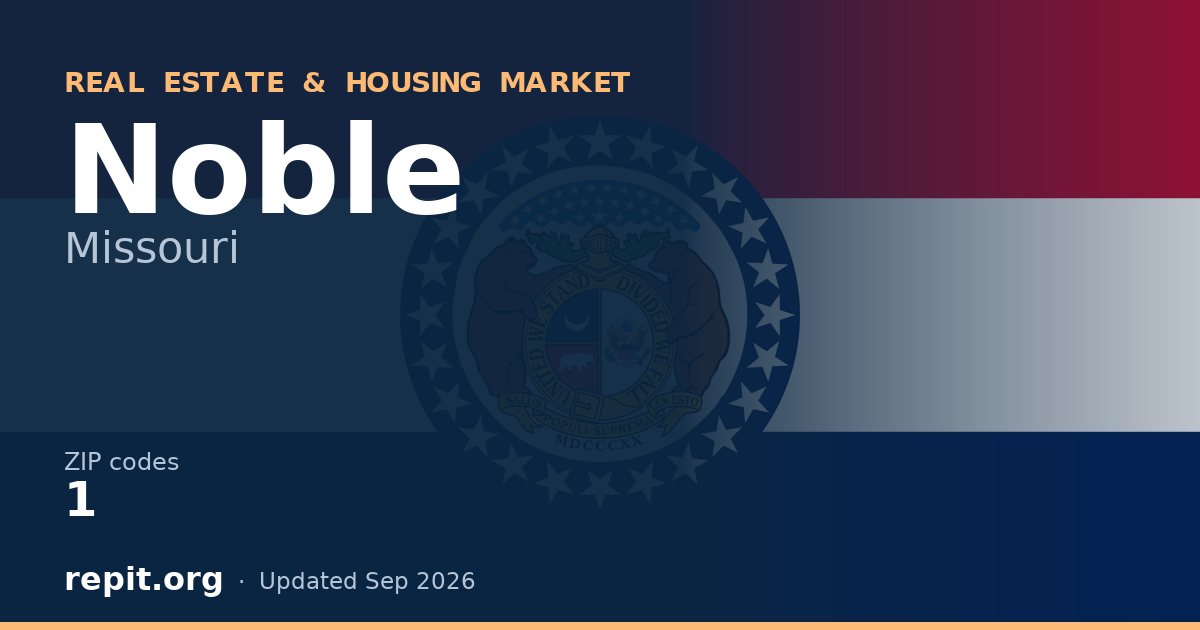 Noble, MO real estate and housing market — 1 ZIP code