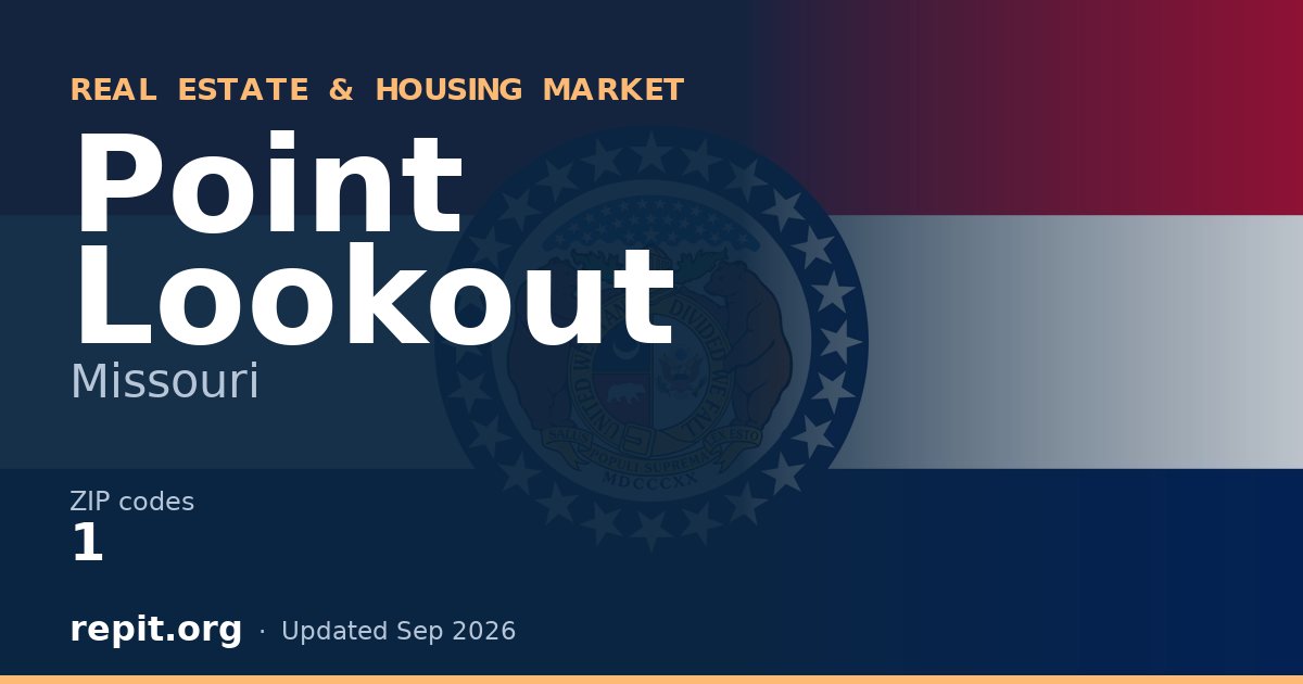 Point Lookout, MO real estate and housing market — 1 ZIP code