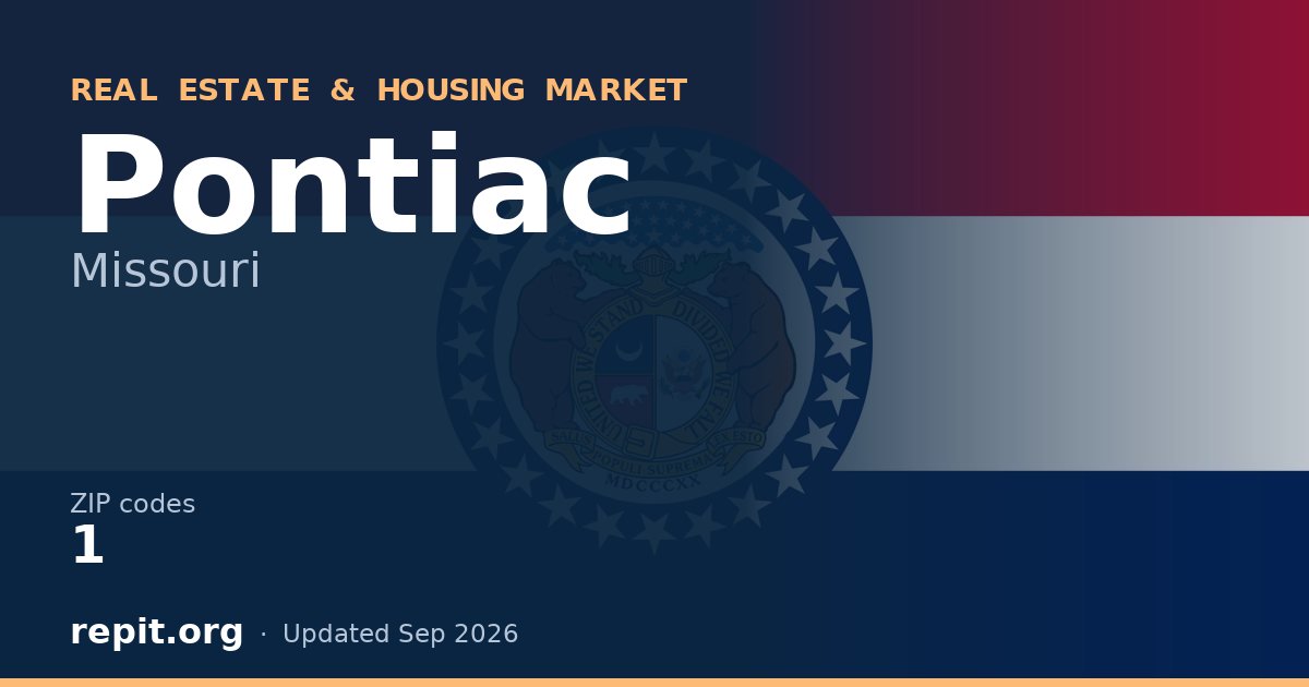Pontiac, MO real estate and housing market — 1 ZIP code