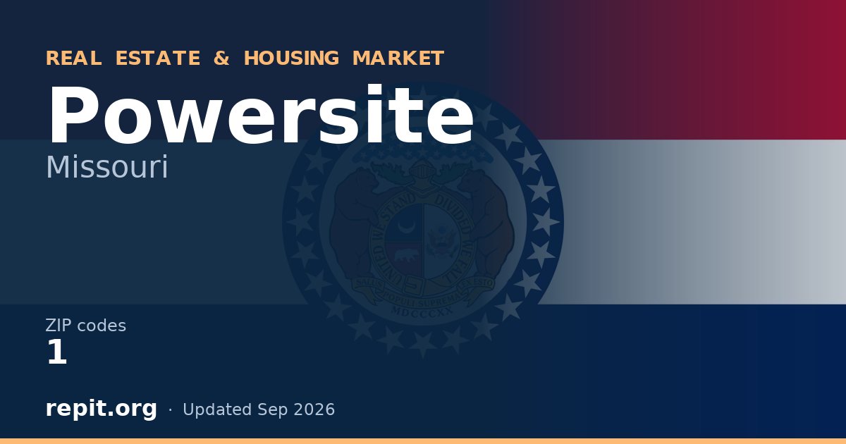Powersite, MO real estate and housing market — 1 ZIP code