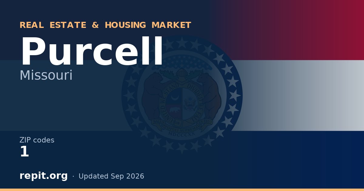 Purcell, MO real estate and housing market — 1 ZIP code