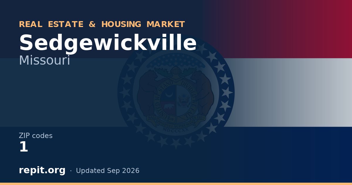 Sedgewickville, MO real estate and housing market — 1 ZIP code