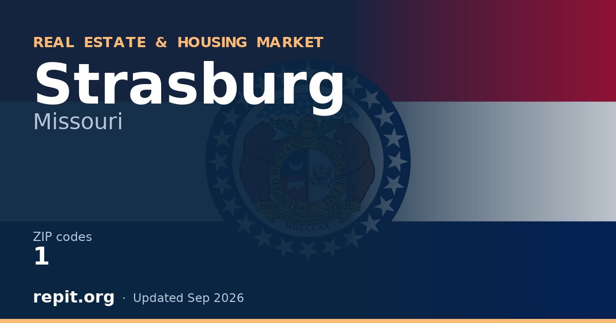 Strasburg, MO real estate and housing market — 1 ZIP code