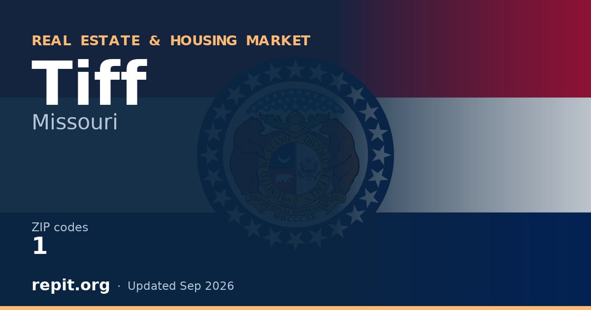 Tiff, MO real estate and housing market — 1 ZIP code