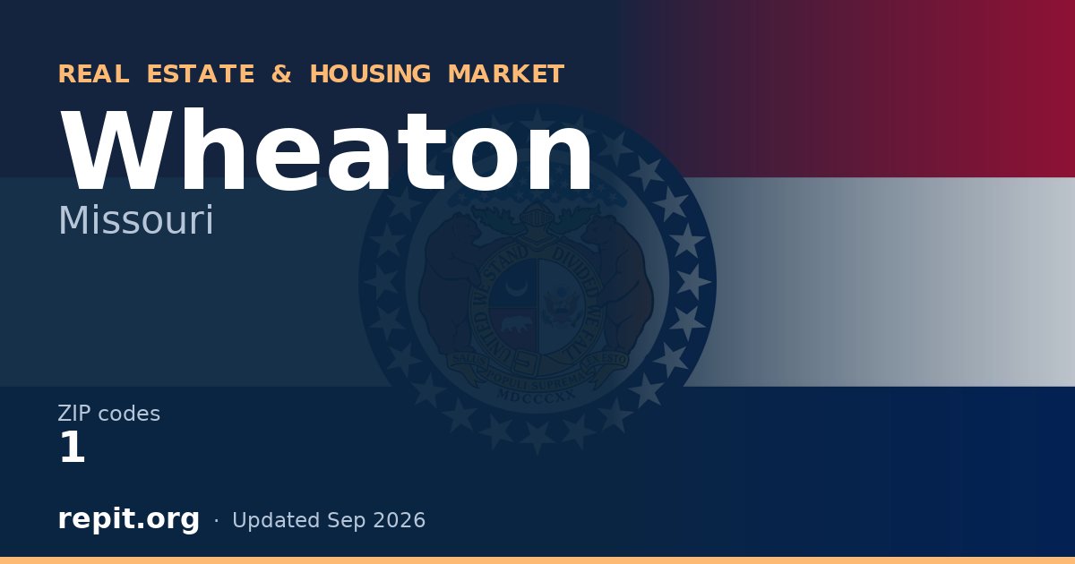 Wheaton, MO real estate and housing market — 1 ZIP code
