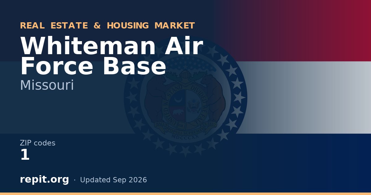 Whiteman Air Force Base, MO real estate and housing market — 1 ZIP code