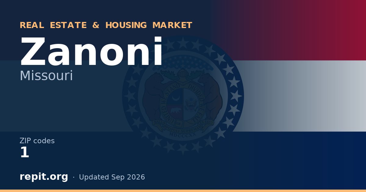 Zanoni, MO real estate and housing market — 1 ZIP code