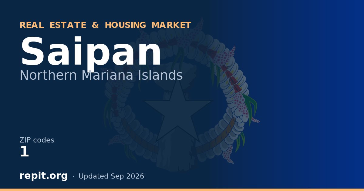 Saipan, MP real estate and housing market — 1 ZIP code