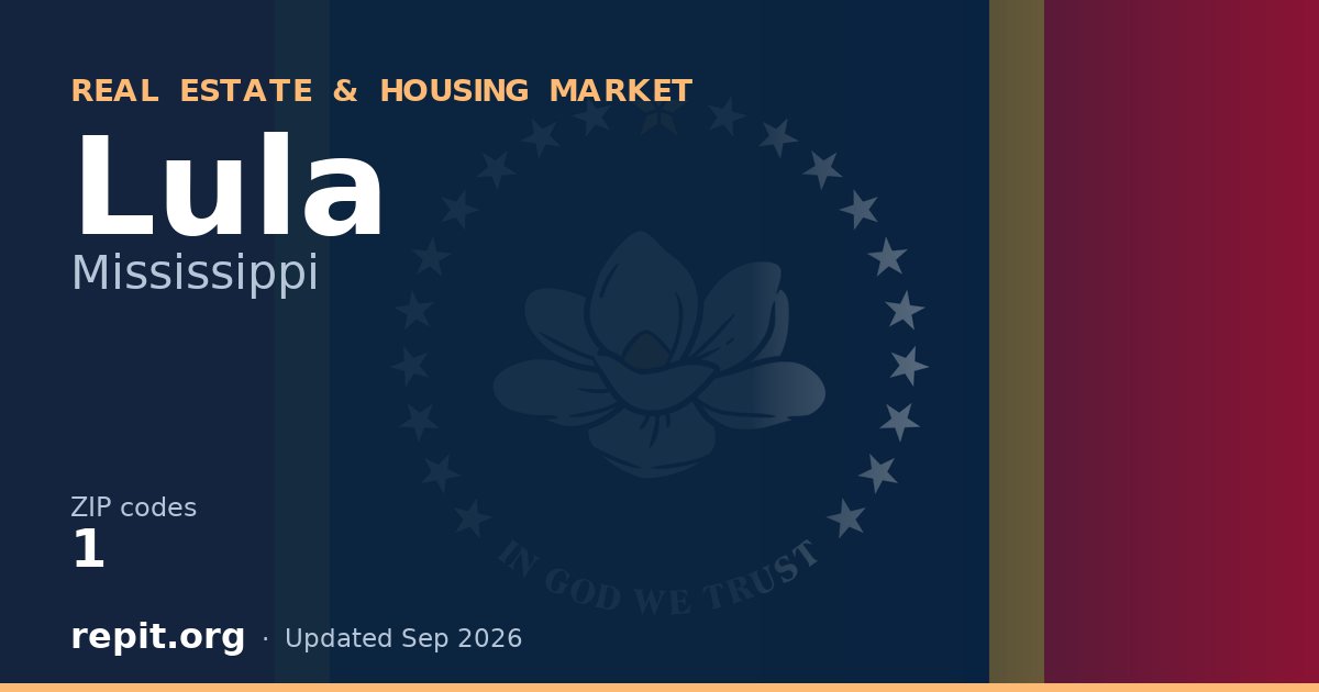 Lula, MS real estate and housing market — 1 ZIP code