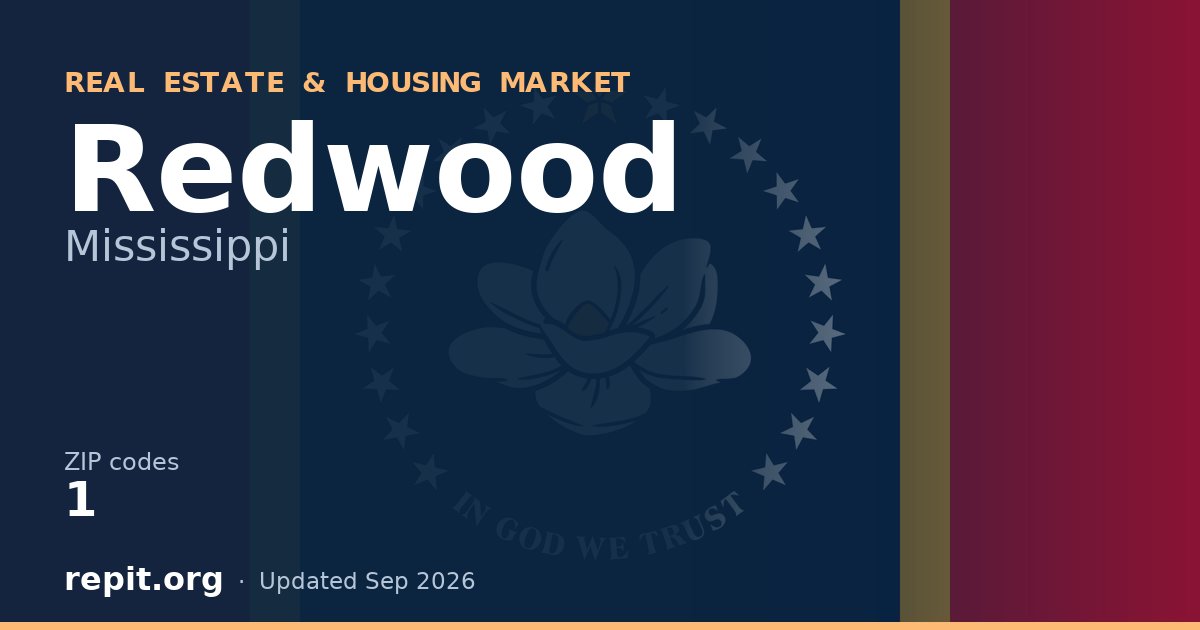 Redwood, MS real estate and housing market — 1 ZIP code