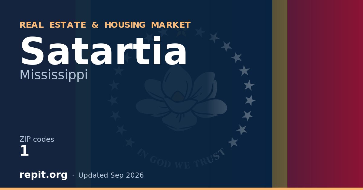 Satartia, MS real estate and housing market — 1 ZIP code