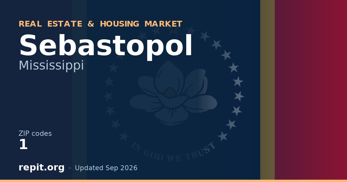 Sebastopol, MS real estate and housing market — 1 ZIP code
