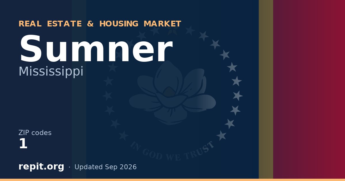 Sumner, MS real estate and housing market — 1 ZIP code