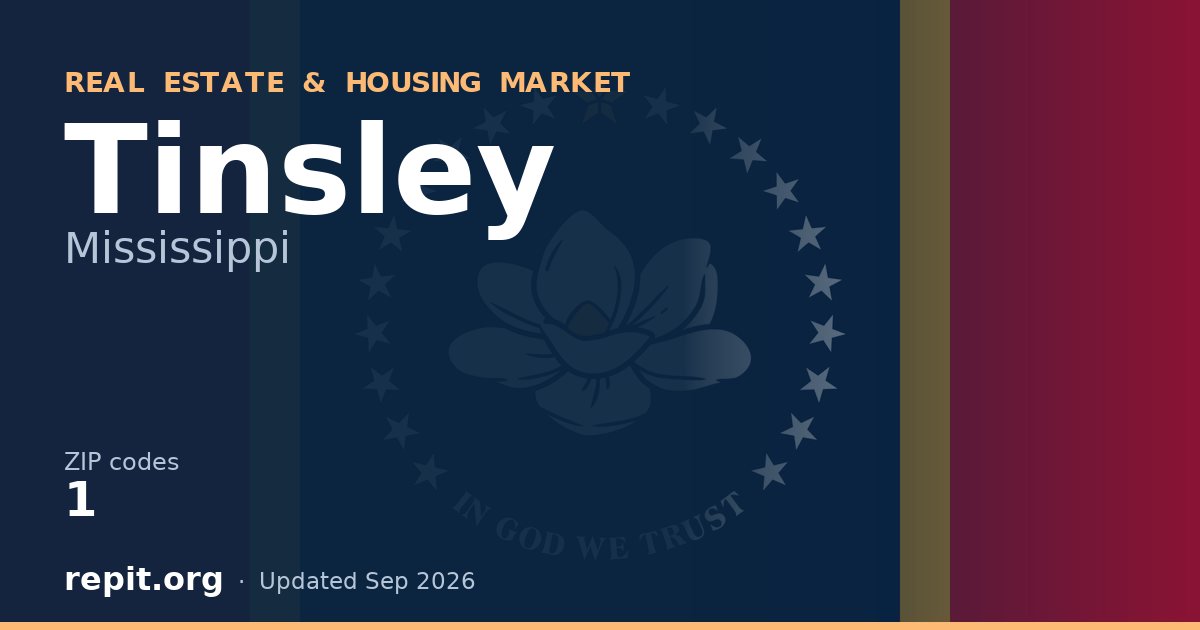 Tinsley, MS real estate and housing market — 1 ZIP code