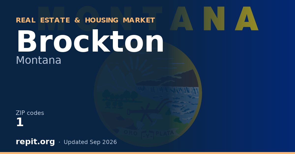 Brockton, MT real estate and housing market — 1 ZIP code