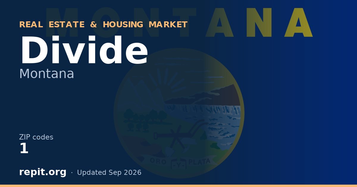 Divide, MT real estate and housing market — 1 ZIP code