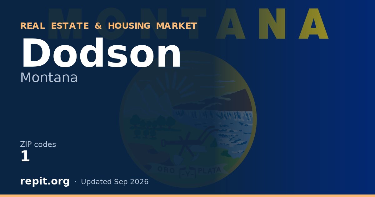 Dodson, MT real estate and housing market — 1 ZIP code