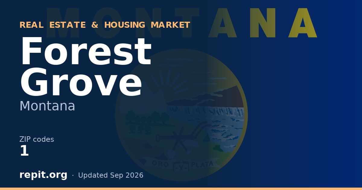 Forest Grove, MT real estate and housing market — 1 ZIP code