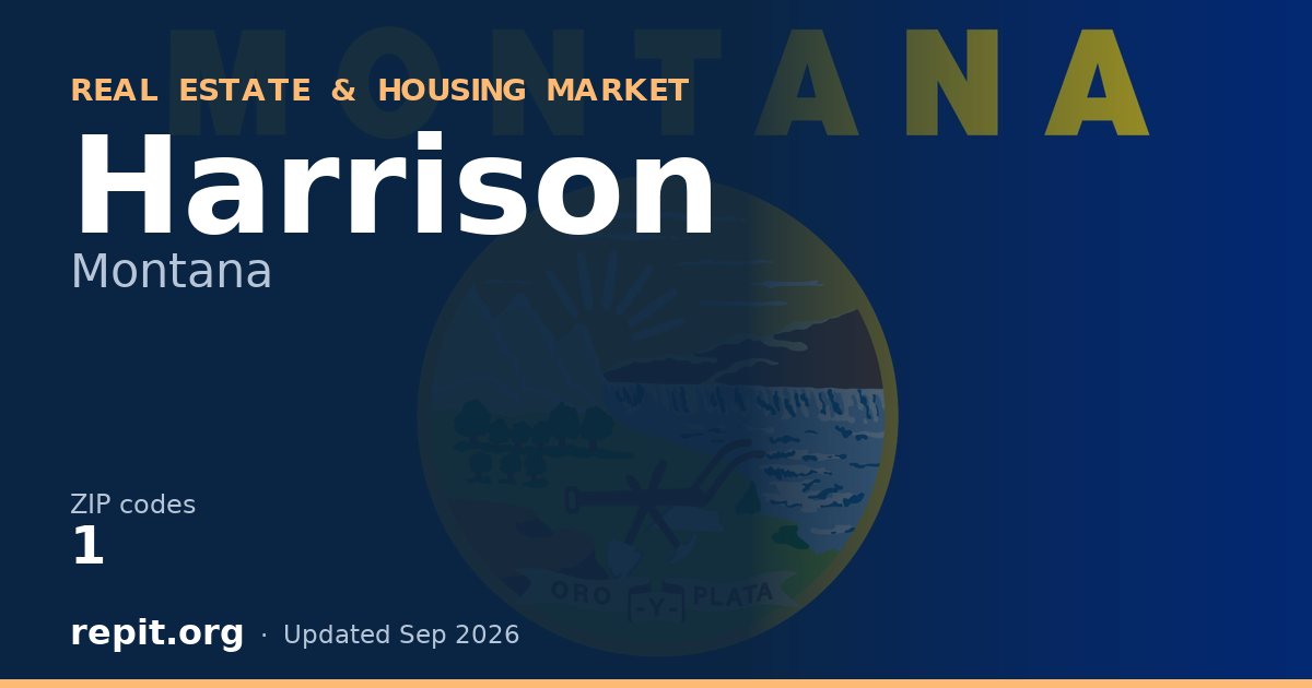 Harrison, MT real estate and housing market — 1 ZIP code
