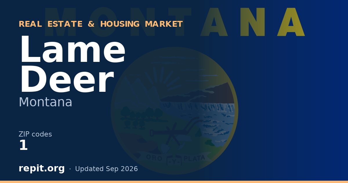 Lame Deer, MT real estate and housing market — 1 ZIP code