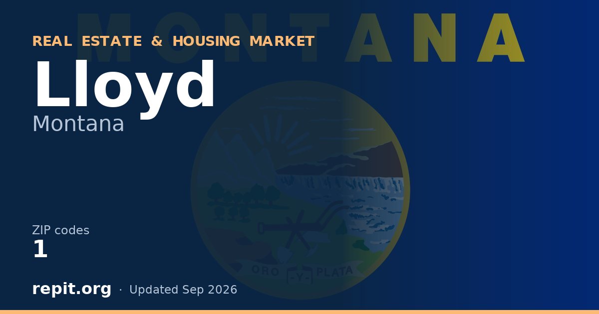 Lloyd, MT real estate and housing market — 1 ZIP code