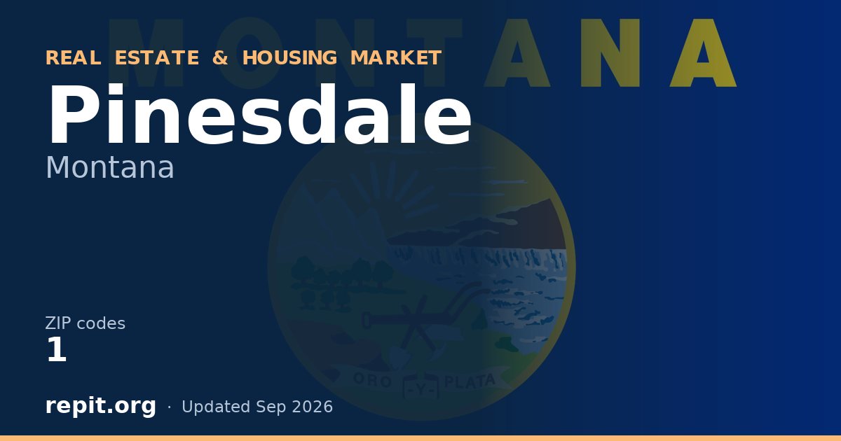 Pinesdale, MT real estate and housing market — 1 ZIP code