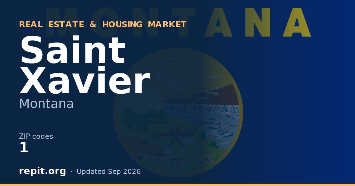Saint Xavier, MT real estate and housing market — 1 ZIP code