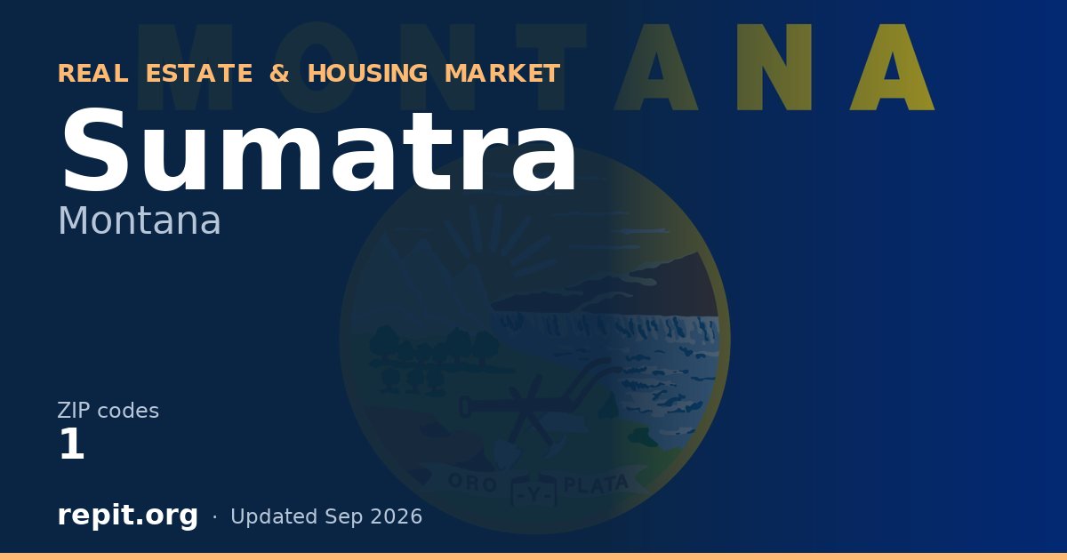 Sumatra, MT real estate and housing market — 1 ZIP code