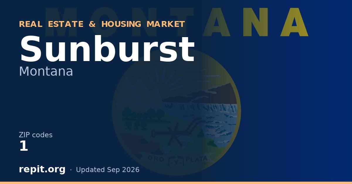 Sunburst, MT real estate and housing market — 1 ZIP code