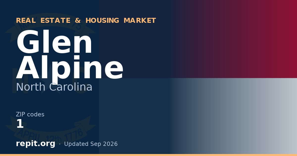Glen Alpine, NC real estate and housing market — 1 ZIP code