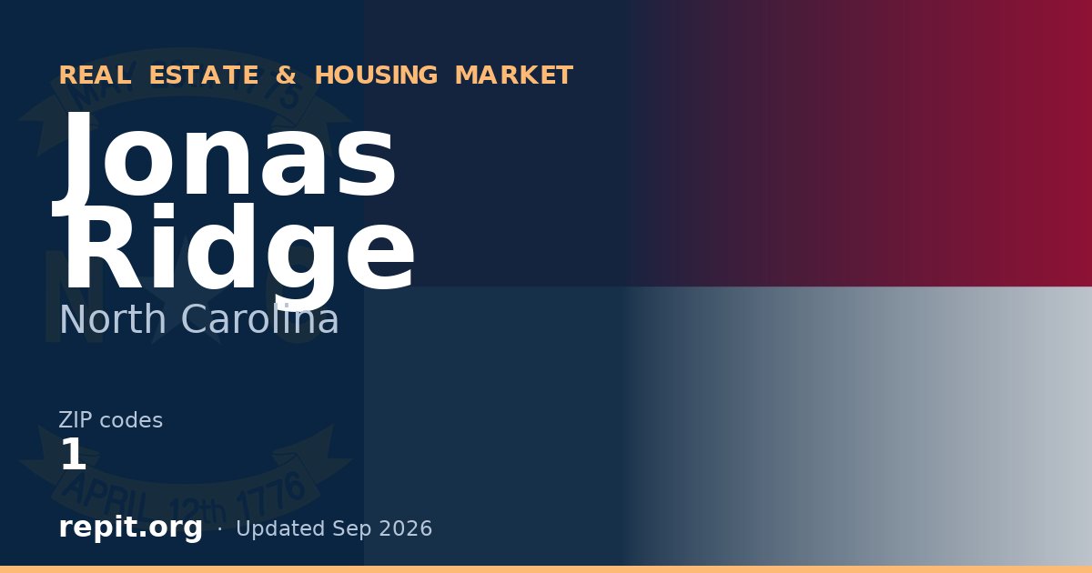Jonas Ridge, NC real estate and housing market — 1 ZIP code