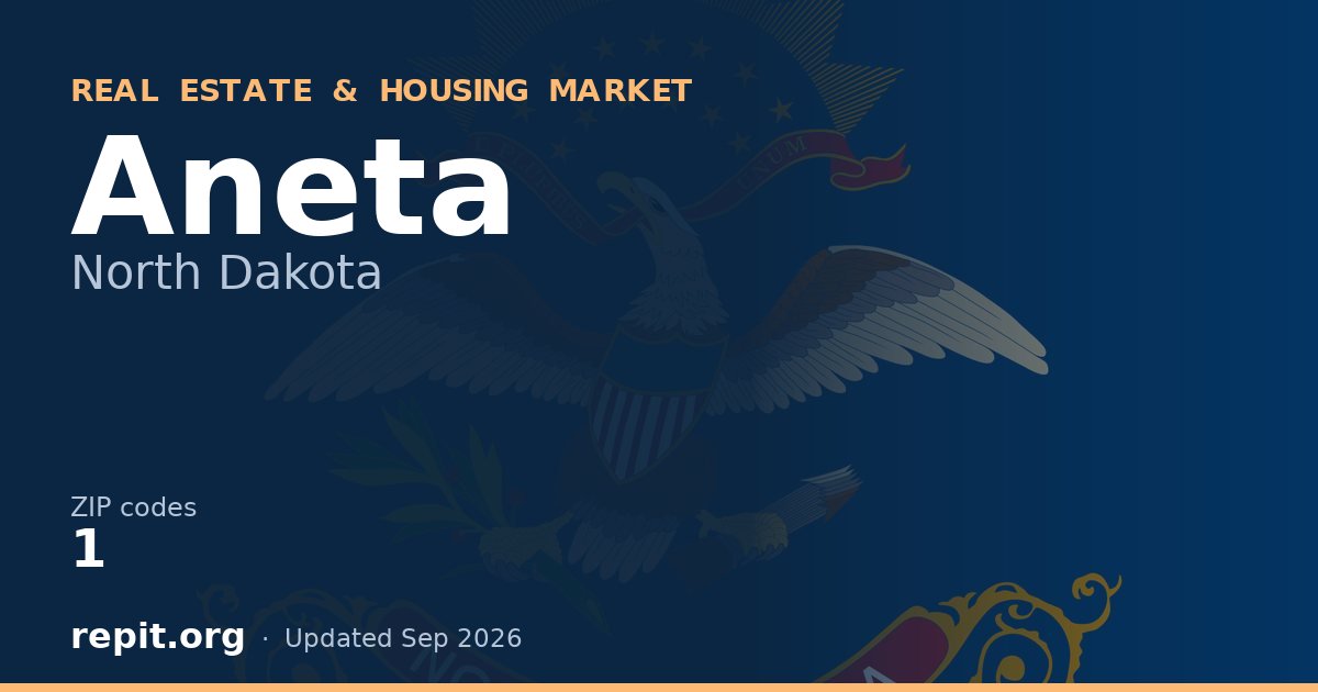 Aneta, ND real estate and housing market — 1 ZIP code