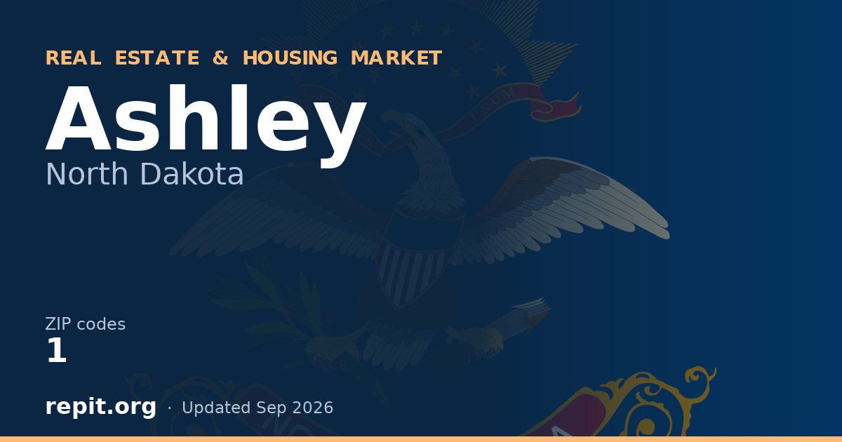 Ashley, ND real estate and housing market — 1 ZIP code