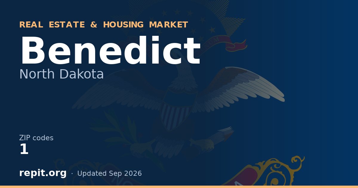 Benedict, ND real estate and housing market — 1 ZIP code