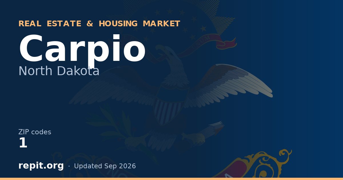 Carpio, ND real estate and housing market — 1 ZIP code