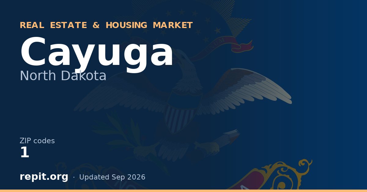 Cayuga, ND real estate and housing market — 1 ZIP code