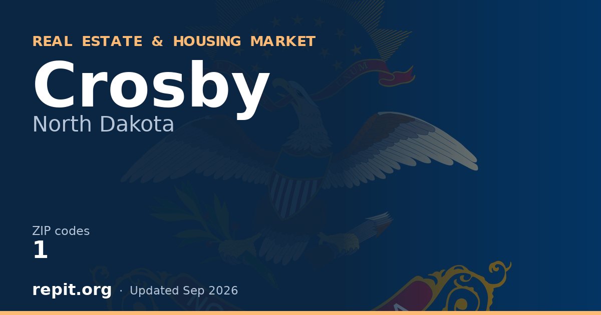 Crosby, ND real estate and housing market — 1 ZIP code