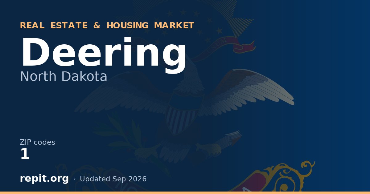 Deering, ND real estate and housing market — 1 ZIP code
