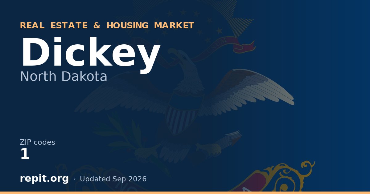 Dickey, ND real estate and housing market — 1 ZIP code