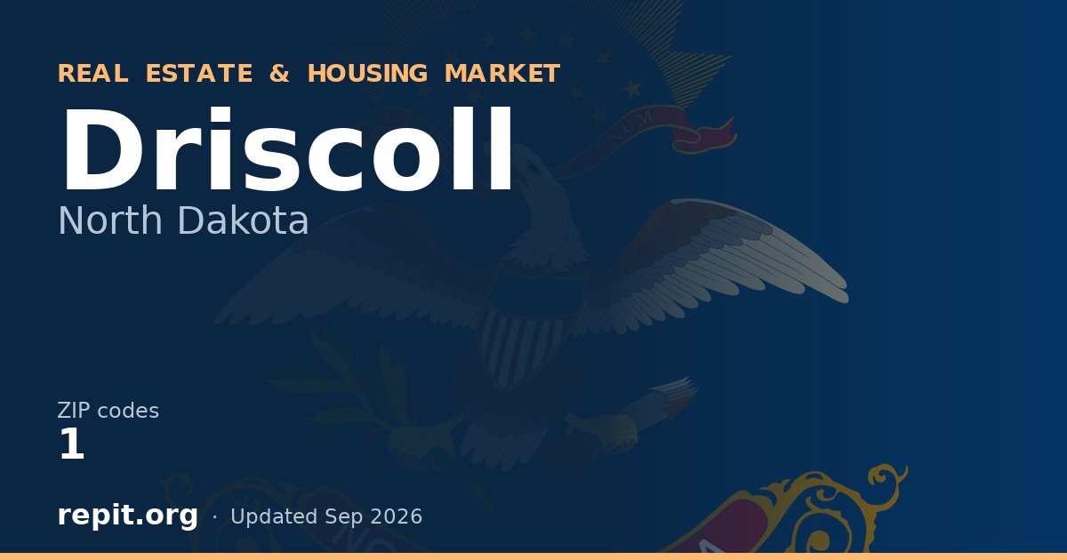 Driscoll, ND real estate and housing market — 1 ZIP code