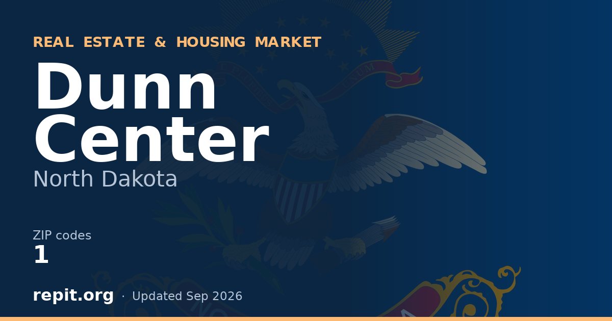 Dunn Center, ND real estate and housing market — 1 ZIP code