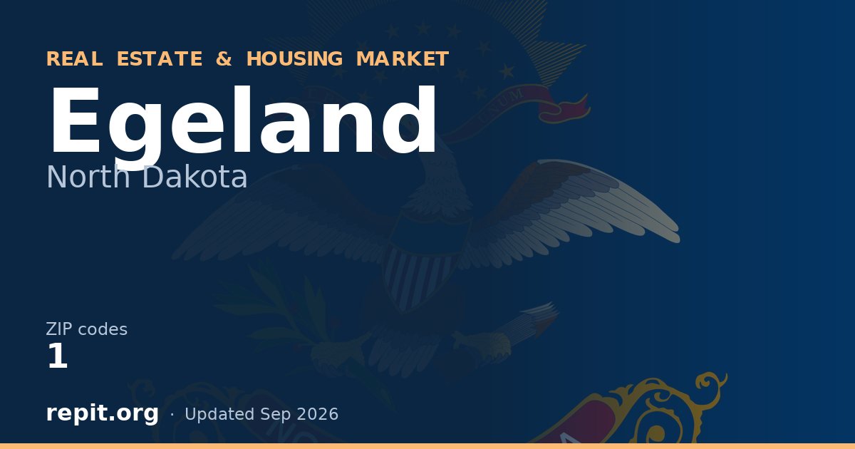 Egeland, ND real estate and housing market — 1 ZIP code