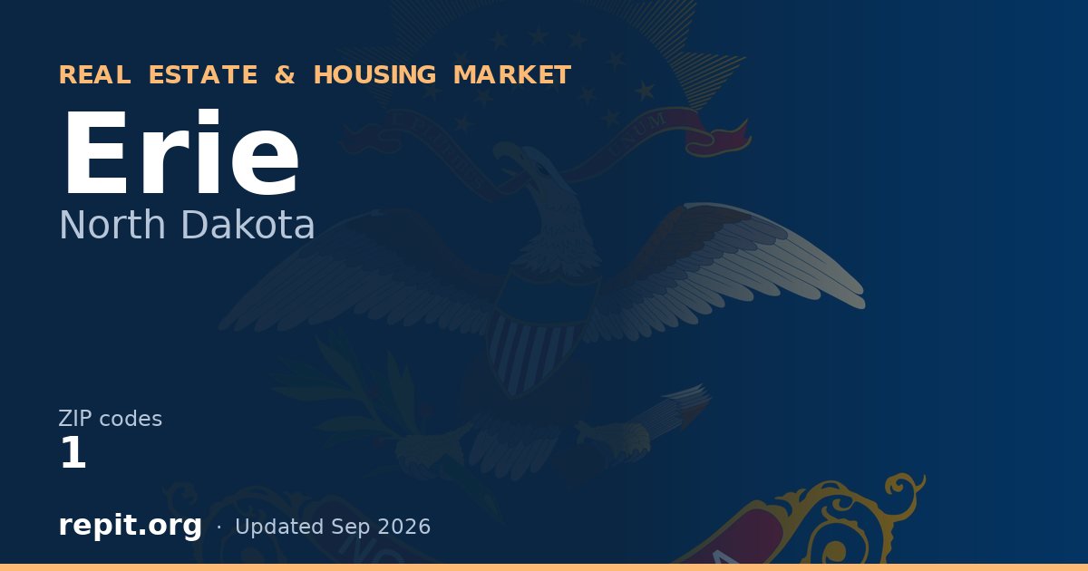 Erie, ND real estate and housing market — 1 ZIP code