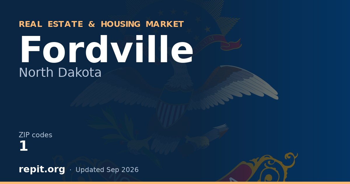Fordville, ND real estate and housing market — 1 ZIP code