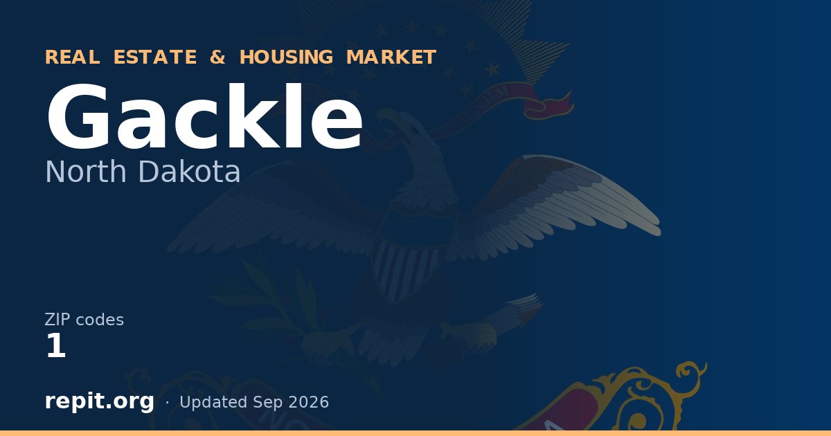 Gackle, ND real estate and housing market — 1 ZIP code