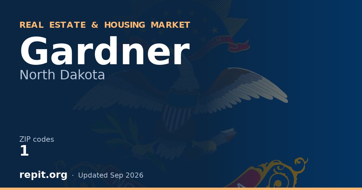 Gardner, ND real estate and housing market — 1 ZIP code