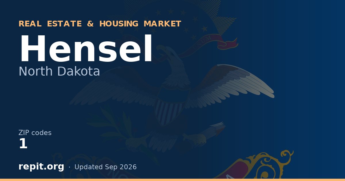 Hensel, ND real estate and housing market — 1 ZIP code