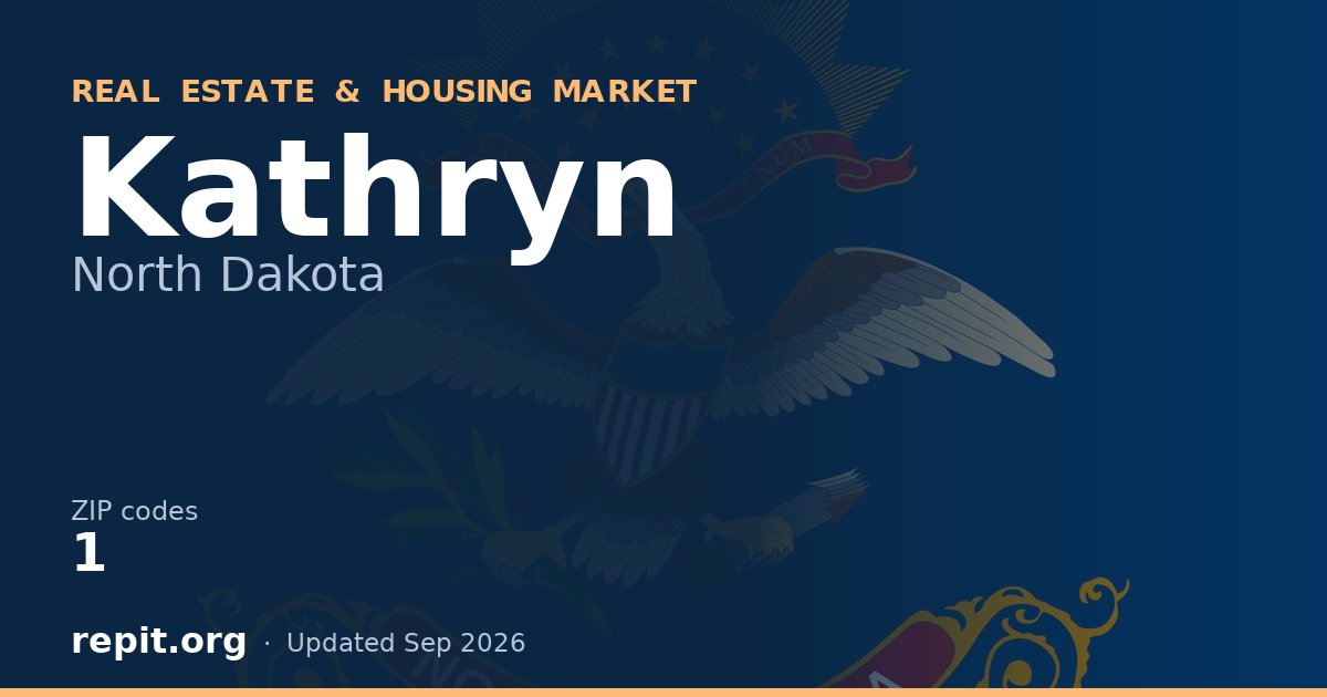 Kathryn, ND real estate and housing market — 1 ZIP code