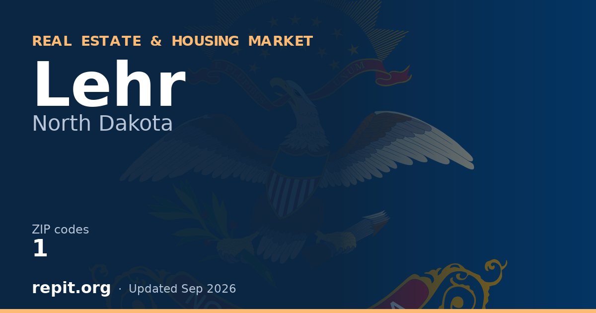 Lehr, ND real estate and housing market — 1 ZIP code